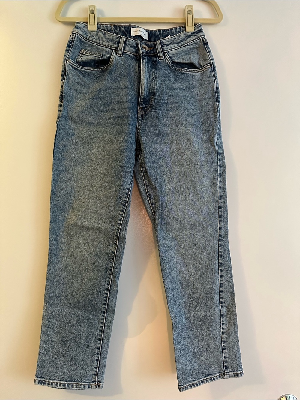 Classic High-Rise Straight Leg Jeans - Light Blue Wash